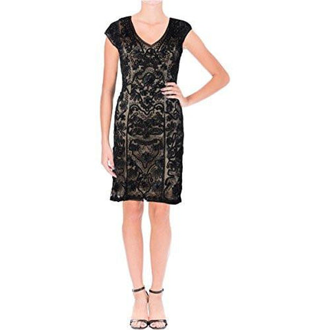 S Cap Sleeves Party Cocktail Dress Black 12