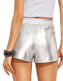 Sweatyrocks Shorts Yoga Shorts Jogger Running Athletic Hot Shorts Silver Silver Large