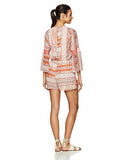 Bcbgeneration Printed Lace Insert Romper Deep Red Combo Xsmall
