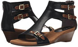 Aerosoles Yet Another Wedge Sandal Black Tan Combo 9 M Us