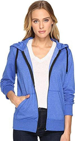 Solid Icon Zip Fleece Heather Racer Blue Sweatshirt