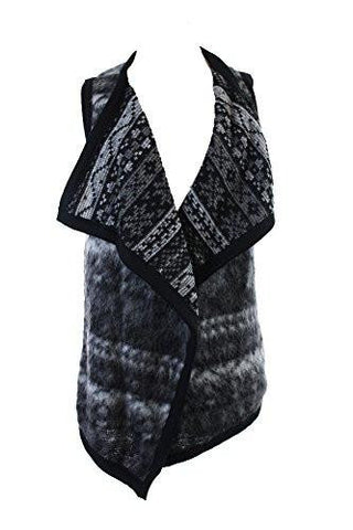 Wool Blend Drapey Sweater Vest Gray M