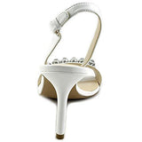 Nine West Ganiston Us 85 White Open Toe Slingback Heel