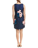 Hibiscus Placed Foral Stretch Hopsak Shift, Navy Pink, 2