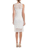 Chemical Burnout Long And Lean Lace Sheath Dress, White, 8