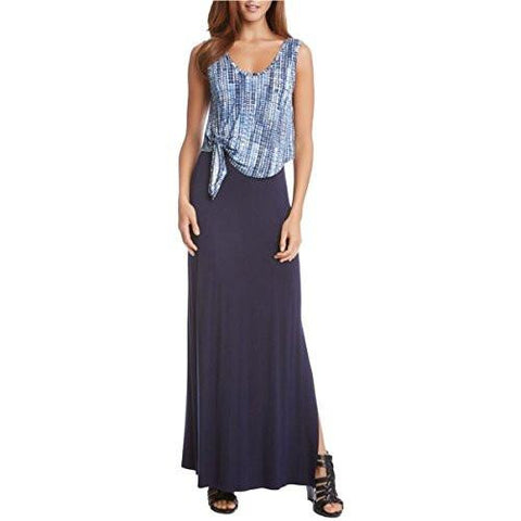 Karen Kane TieTop Maxi Dress, Navy, XLarge
