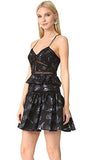 Strappy Floral Jacquard Dress, Black/Navy, 4