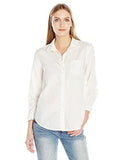 Jeans Easy Boyfriend Button Down Shirt Snow White Medium