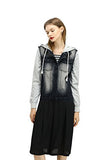 Holdwell Short Denim Jacket With Drawstring Hood Xsmall Black