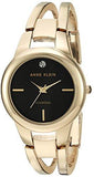 Diamondaccented Goldtone Open Bangle Watch