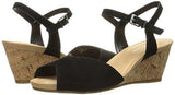 Cupcake Wedge Sandal Black Suede 7 M Us