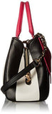 Betsey Johnson Pearl Of A Girl Bow Satchel, Stripe Fuchsia