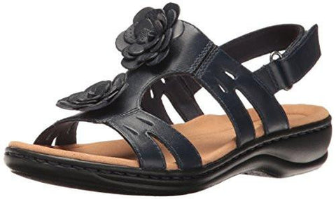 Leisa Claytin Flat Sandal Navy Leather 11 W Us