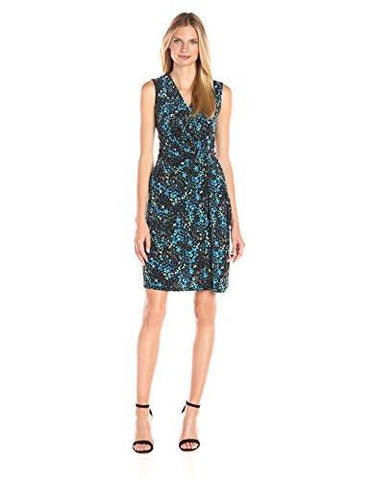 Drape Twist Dress, Fontaine Blue, Medium