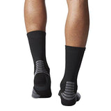 Traxion Ace Basketballfootball Crew Socks Blackwhiteonixdark Grey Large
