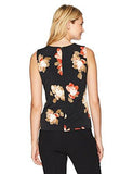 Pleat Neck Cami In Floral Print Spicy Orangemulti S