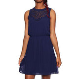 70773 Regular Polyester Us M Blue Casual Dress