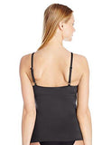 Kenneth Cole York Weave Your Own Way Solid High Neck Tankini Black M