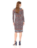 Cold Shoulder Mj Midi Sheath, Navy/Clemitine, 4