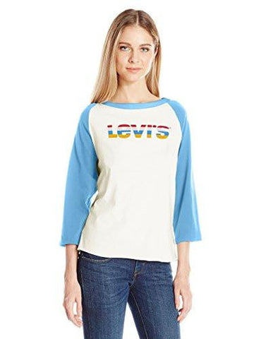 The Graphic Raglan Top, Rainbow S Marshmallow, Medium