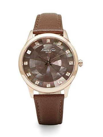 Kenneth Cole New York Kc2874 Transparency Analog Display Japanese Quartz Brown Watch