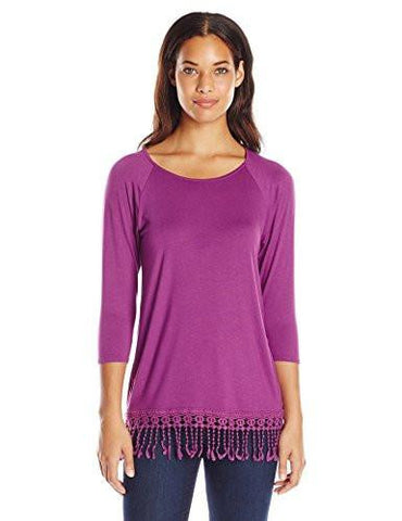 Rock 47 Three Quarter Sleeve Tunic, Purple, Medium