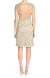 Open Back Lace Sheath Cocktail Evening Dress