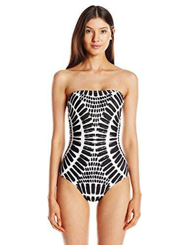 Algiers Bandeau One Piece Swimsuit Black 10