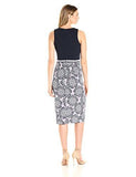 Maggy London Twin Etched Flower Scuba Sheath, Soft White/Violet, 14