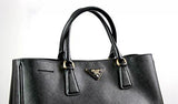 Prada Bn1844 Nzv F0002 Black Saffiano Leather Shoulder Bag