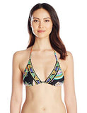Sea Garden Triangle Bra Bikini Top Black 8