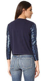 Sequin Intarsia Cardigan, Blue, Small