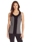 Seamed Trainer Tank With Shelf Bra, Dark Heather Grey, Large