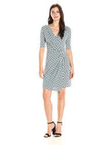Karen Kane Tile Crossover Drape Dress, Print, M