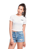 Overturn Cropped Pocket Tee White L Tops Tees White