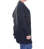 Deep Black Cardigan Long Sleeve Size L Nwt Movaz