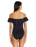 Gypsy Off The Shoulder One Piece Swimsuit, Black, 8
