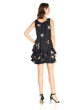 Zodiac Silk Tank Dress, Black/Multi, 0