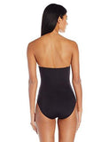 Kenneth Cole York Sexy Solids Lace Up Mio One Piece Swimsuit Black M