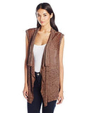 Vest With Braided Trim At Armholes, Tobacco, M