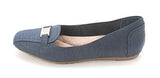 Giani Bernini Jileese Square Toe Slide Flats Midnight Navy Size 8