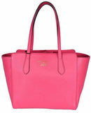 Gucci Small Leather Trademark Logo Swing Tote Blossom Pink