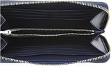 Accordion Zip Wallet In Denim Patchwork Style F57993 Sv Midnight Multi