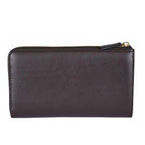 Leather Zip Wallet 332747 2140 Cocoa Brown