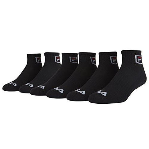 Socks Arch Support Performance Quarter 6 Pack Black 1315