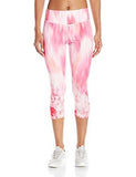 Active Crop Pant Print, Gardenia Row, Medium