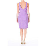 S Chiffon Embellished Cocktail Dress Purple 6