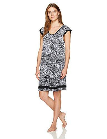 Flutter Sleeve Chemise, Paisley, L