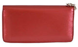 Red Gg Charm Shine Lovely Zip Around Wallet