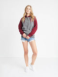 Varsity R Pullover Hoodie Grey/Maroon M Tops Sweatshirts Maroon/Grey
